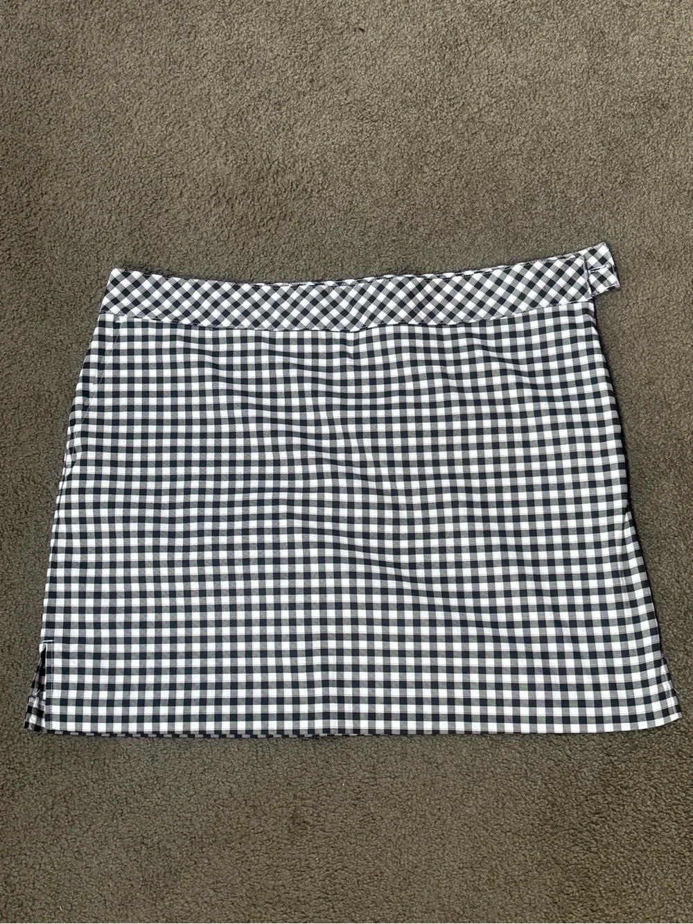 Izod Black and White Gingham Golf Skirt/skort
